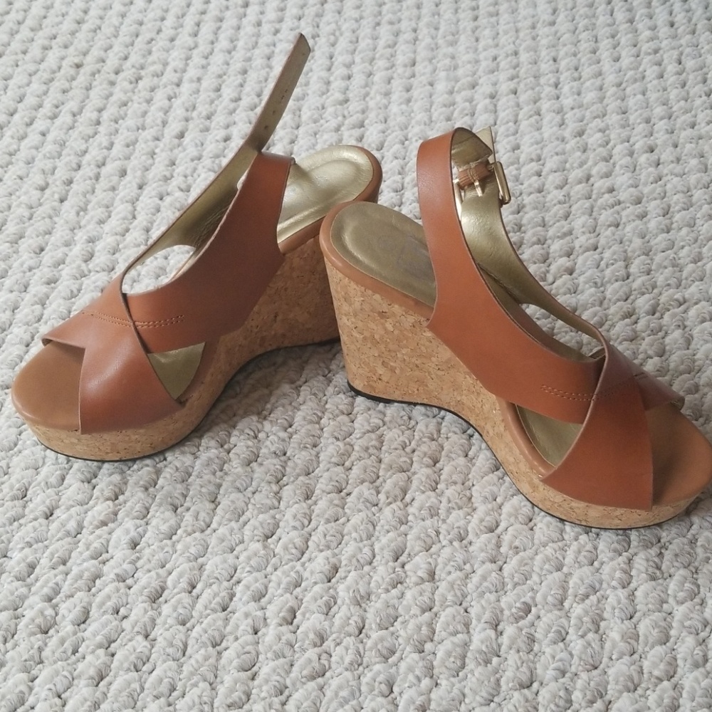 Tan Wedge Heels